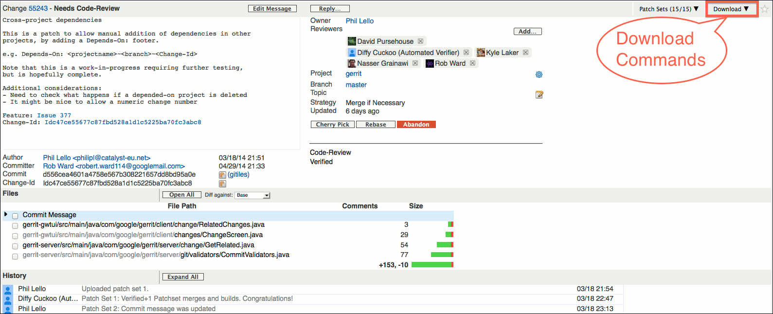 user review ui change screen download commands