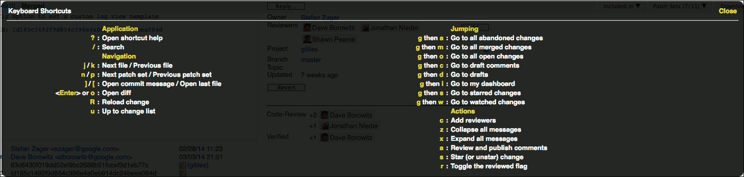 user review ui change screen keyboard shortcuts