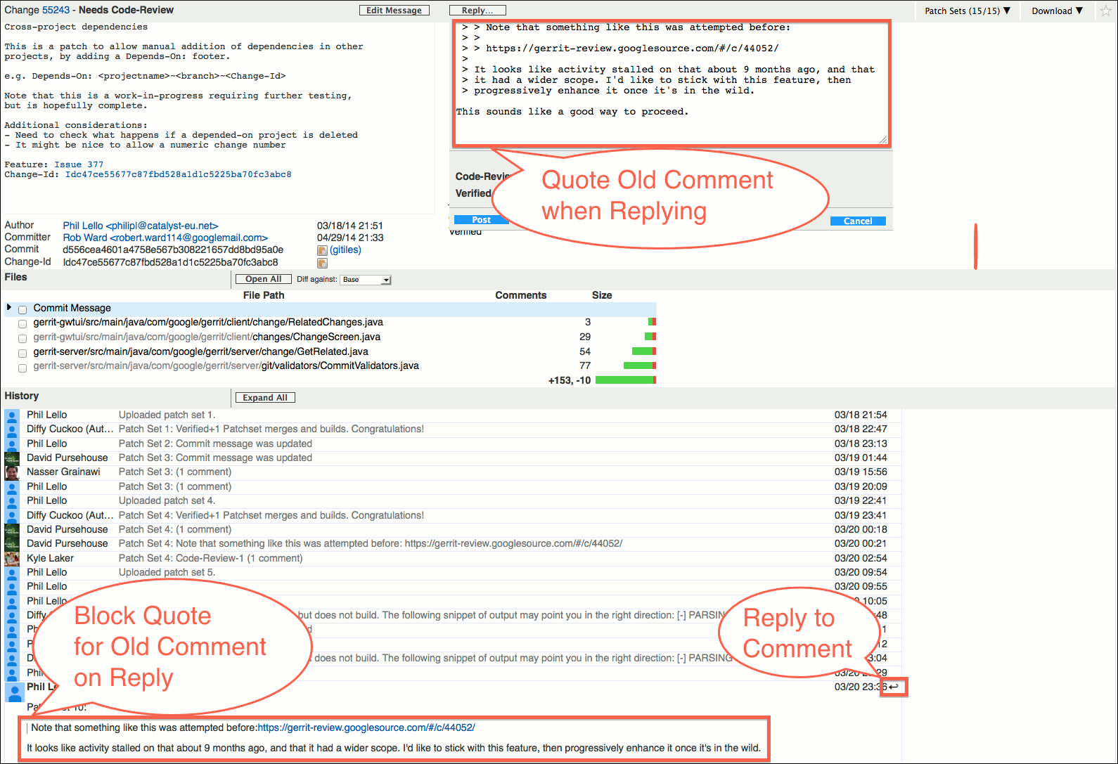 user review ui change screen reply to comment